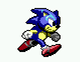 Sonic's Single frame Running. This is also one of the frames in the running animation