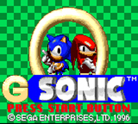 G Sonic [AKA Sonic Blast] title Screen